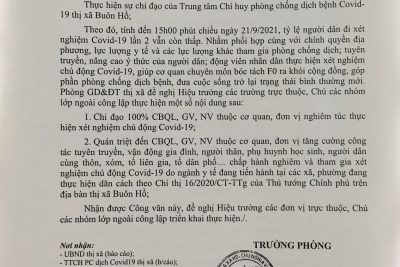 Công tác tuyên truyền, vận động thực hiện xét nghiệm chủ động Covid-19